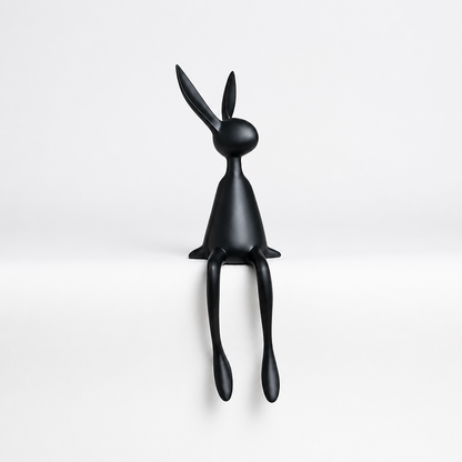 Sitting Rabbit Figurine Minimalist Matte Two Sizes