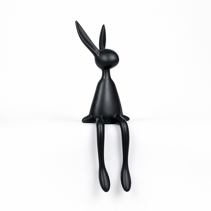 Sitting Rabbit Figurine Minimalist Matte Two Sizes