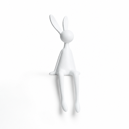 Sitting Rabbit Figurine Minimalist Matte Two Sizes