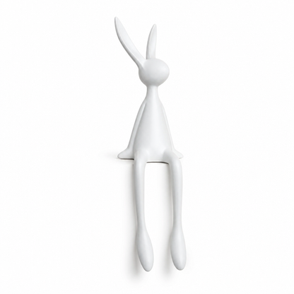 Sitting Rabbit Figurine Minimalist Matte Two Sizes
