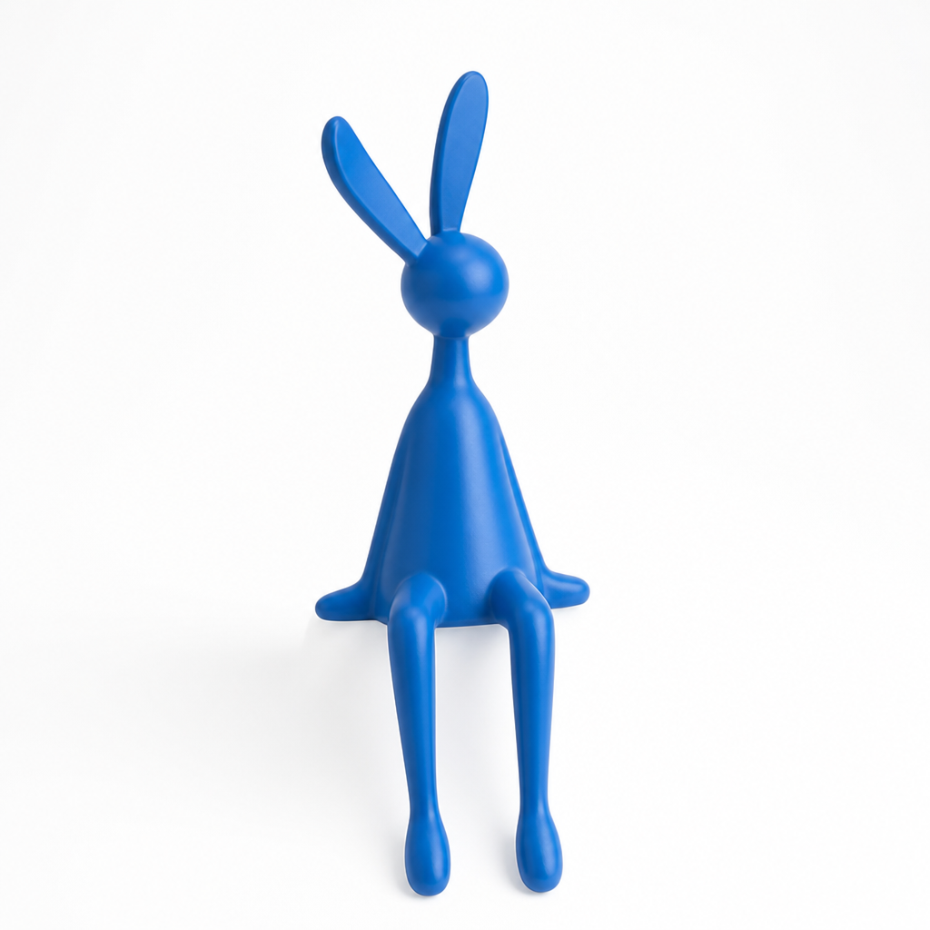 Sitting Rabbit Figurine Minimalist Matte Two Sizes