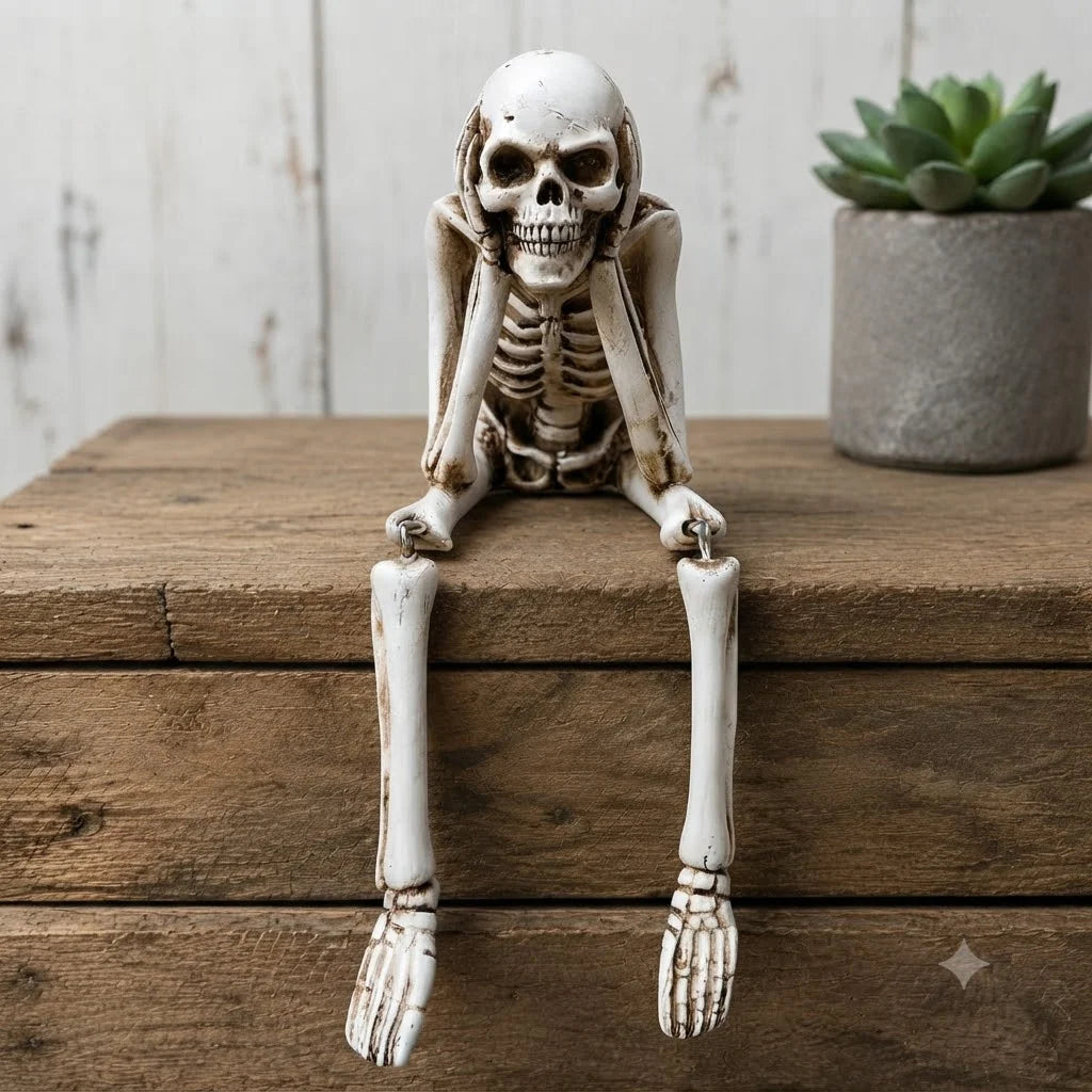 Skeleton Figurine Set Resin Three-Piece Halloween Decor