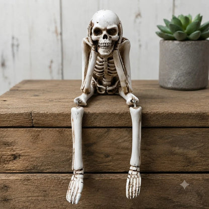 Skeleton Figurine Set Resin Three-Piece Halloween Decor