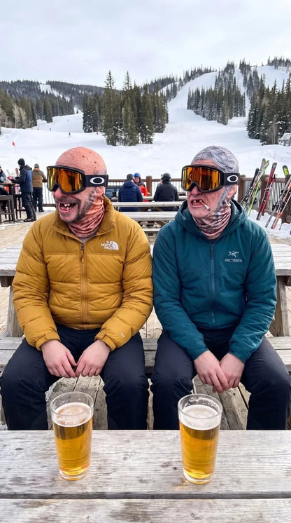 Ski Balaclava Realistic Face Print 4-Way Stretch Knit