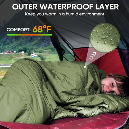 Sleeping Bag Hollow Cotton Filling Spacious Envelope Design