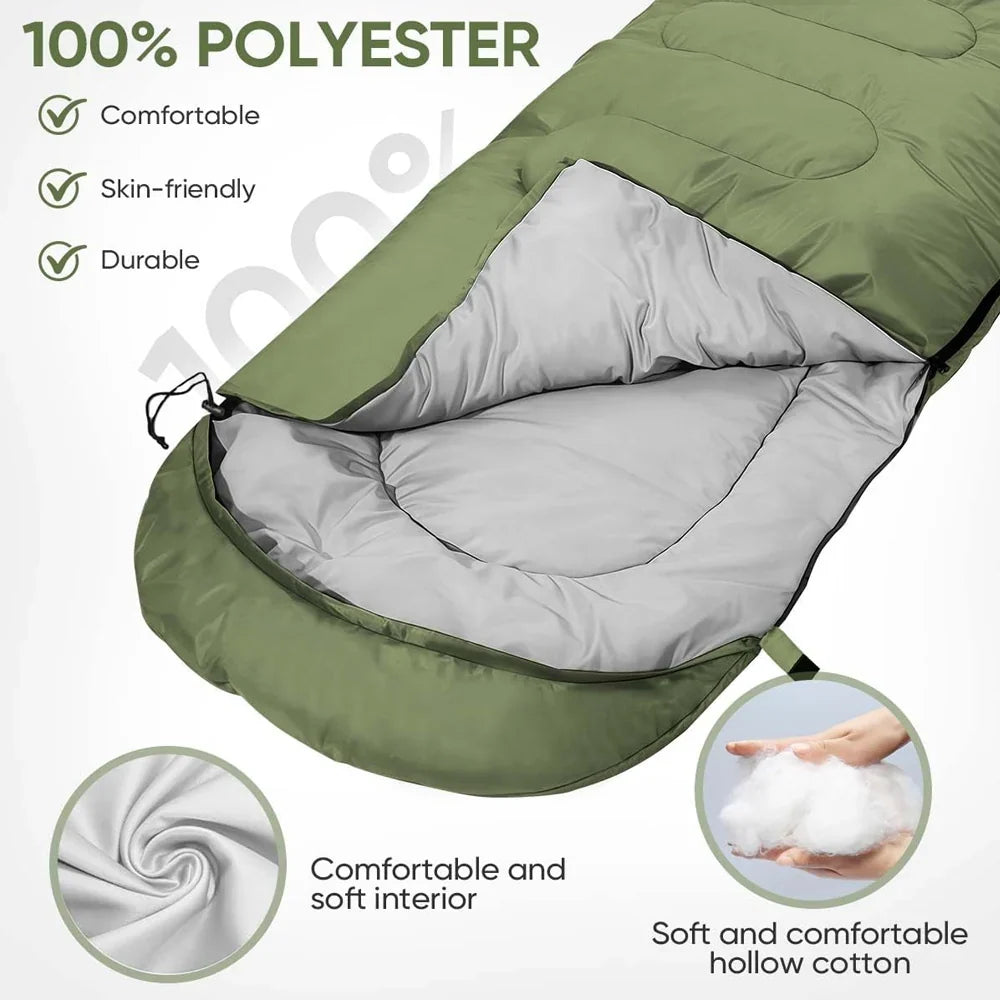 Sleeping Bag Hollow Cotton Filling Spacious Envelope Design