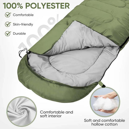 Sleeping Bag Hollow Cotton Filling Spacious Envelope Design