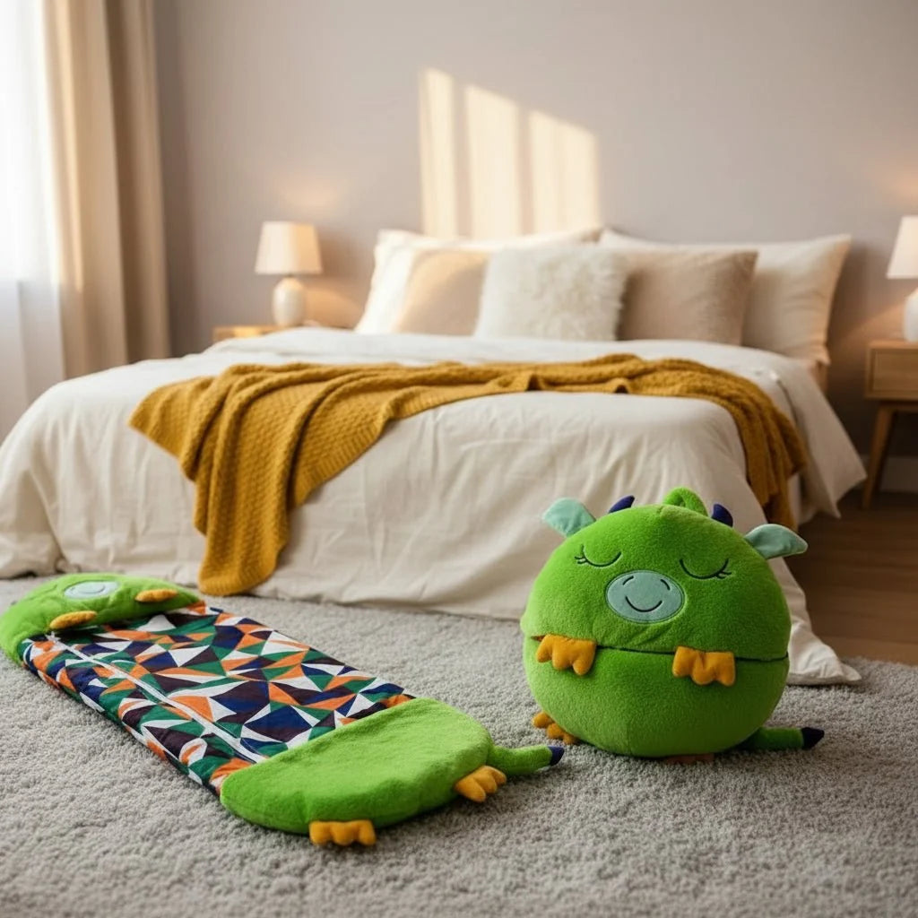 Sleeping Bag Plush Toy 2-In-1 Machine Washable