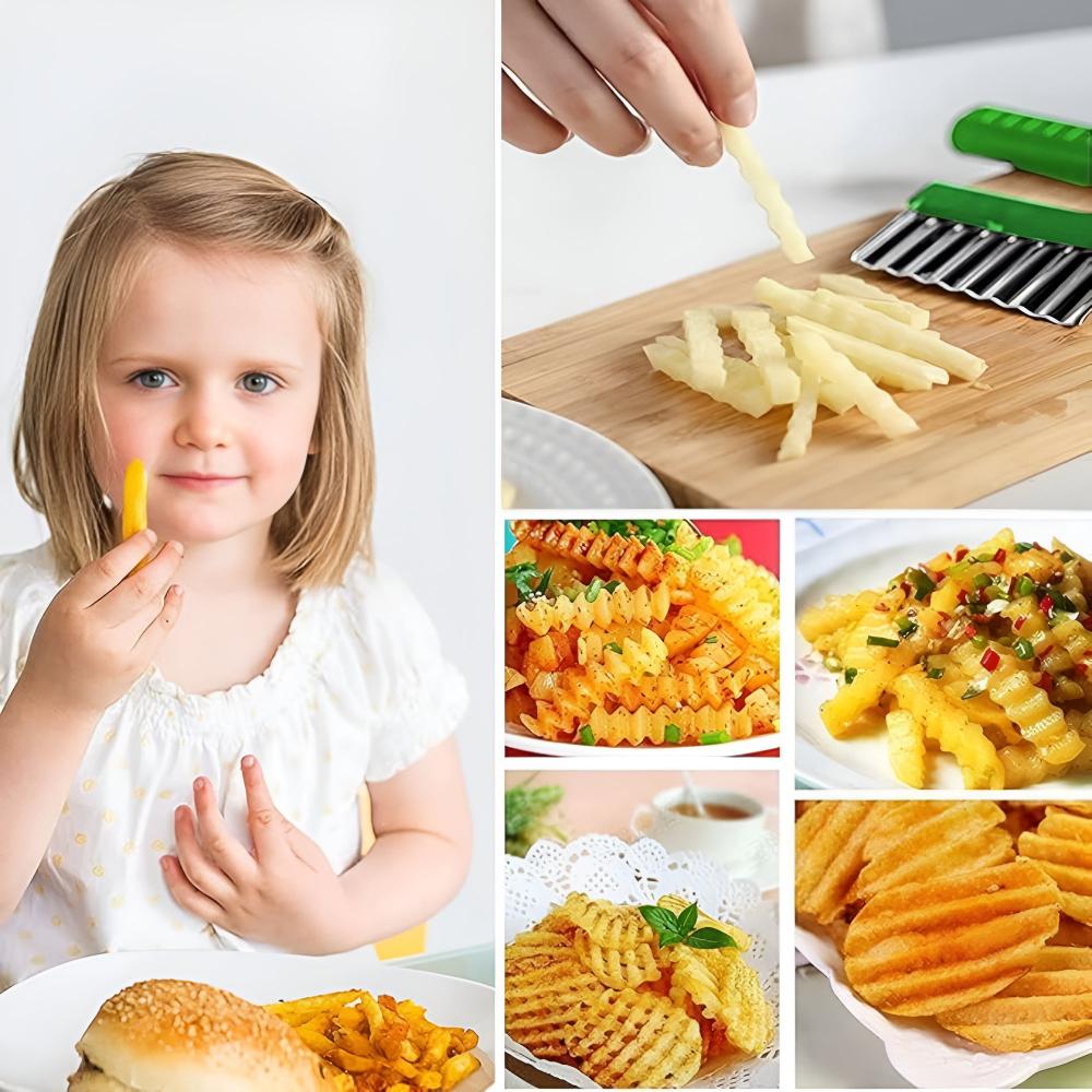 Slicer Crinkle-Cut Stainless Steel Dishwasher-Safe