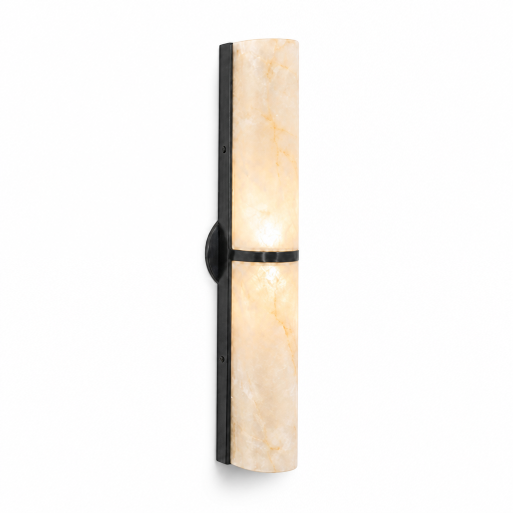 Slim Natural Alabaster LED Wall Sconce