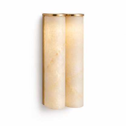 Slim Natural Alabaster LED Wall Sconce