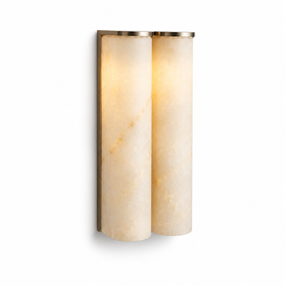 Slim Natural Alabaster LED Wall Sconce