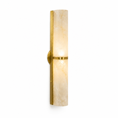 Slim Natural Alabaster LED Wall Sconce