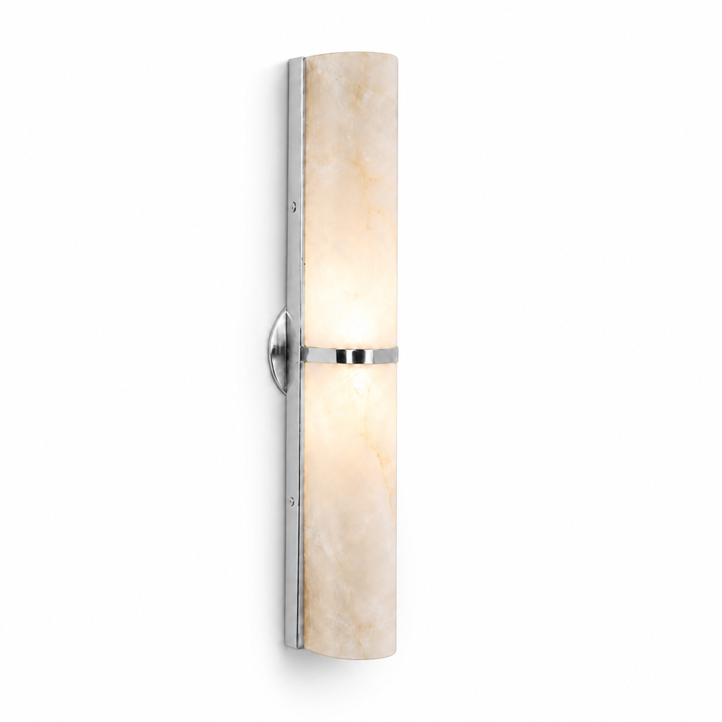 Slim Natural Alabaster LED Wall Sconce