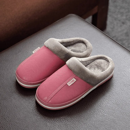 Slippers Plush Lined Cushioned EVA Sole Slip-On Design