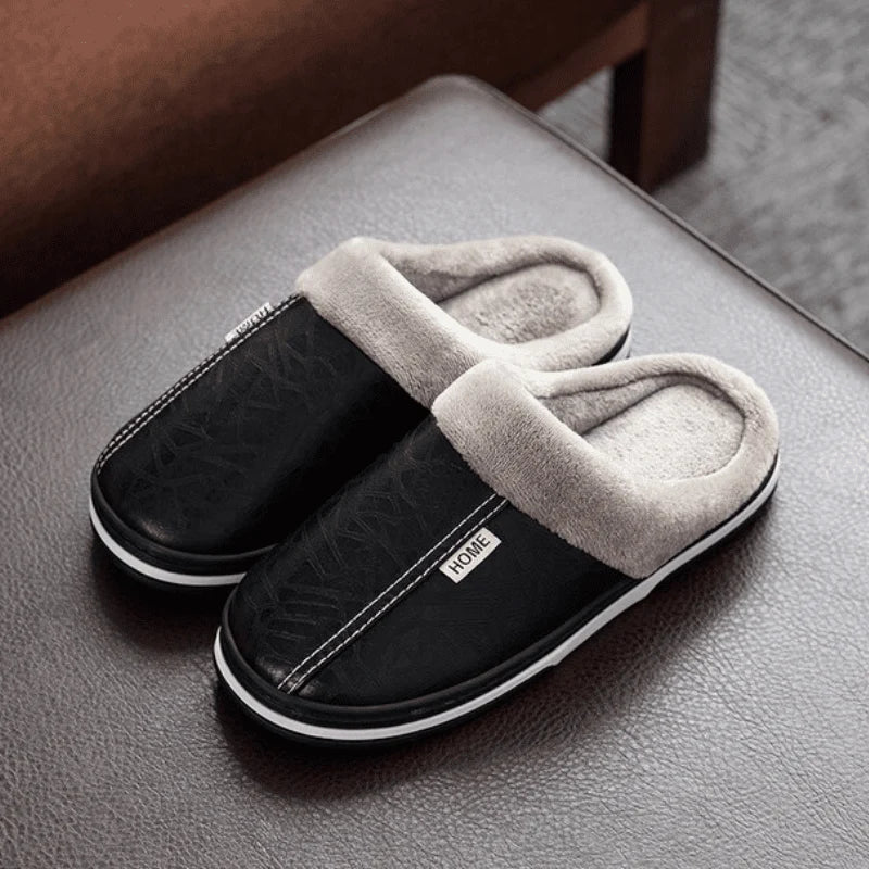 Slippers Plush Lined Cushioned EVA Sole Slip-On Design