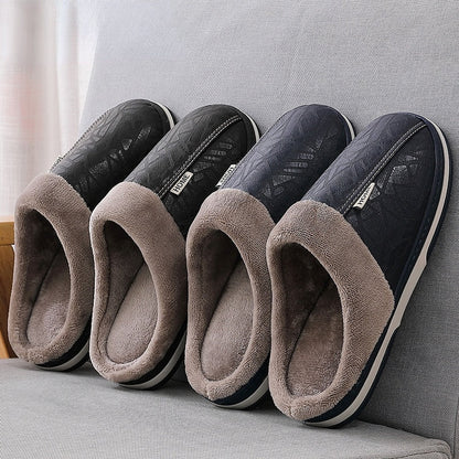 Slippers Plush Lined Cushioned EVA Sole Slip-On Design