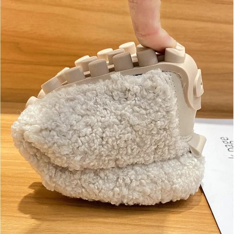 Slippers Plush Lining Non-Slip Rubber Sole Machine Washable