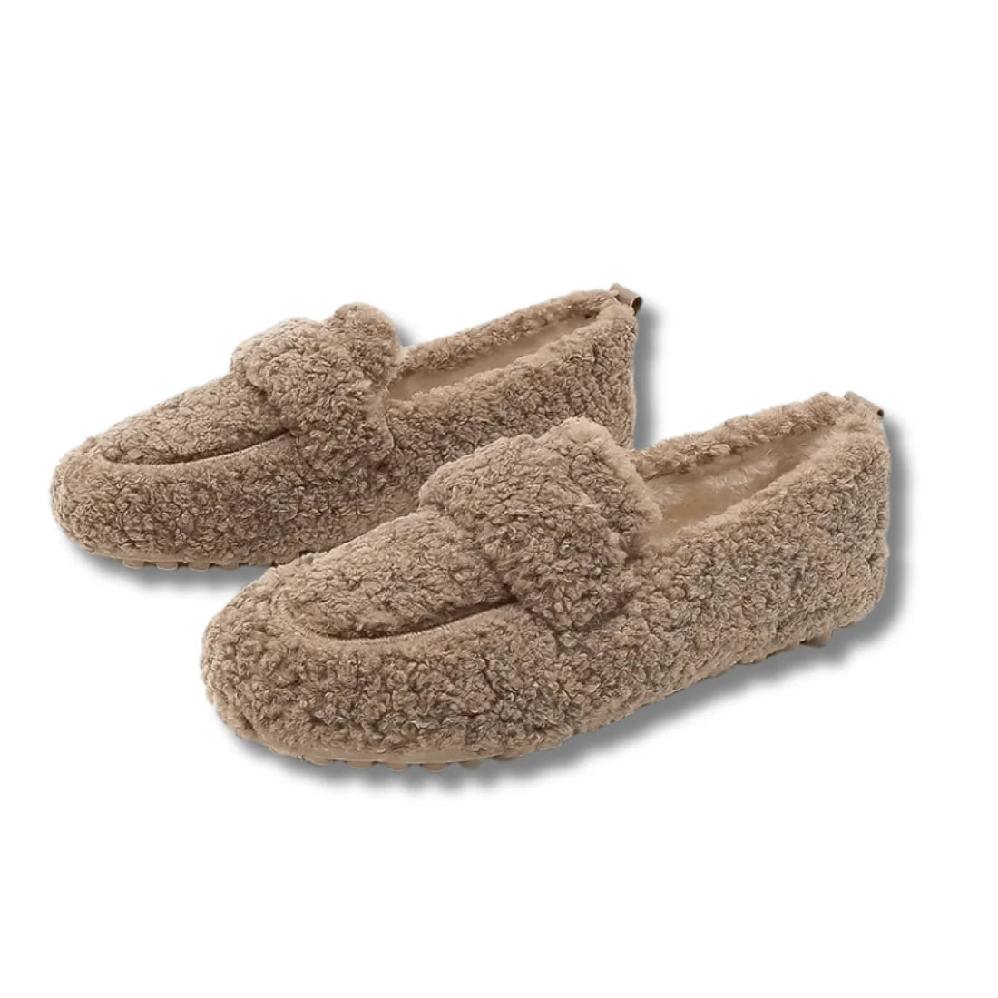 Slippers Plush Lining Non-Slip Rubber Sole Machine Washable