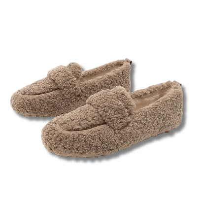 Slippers Plush Lining Non-Slip Rubber Sole Machine Washable