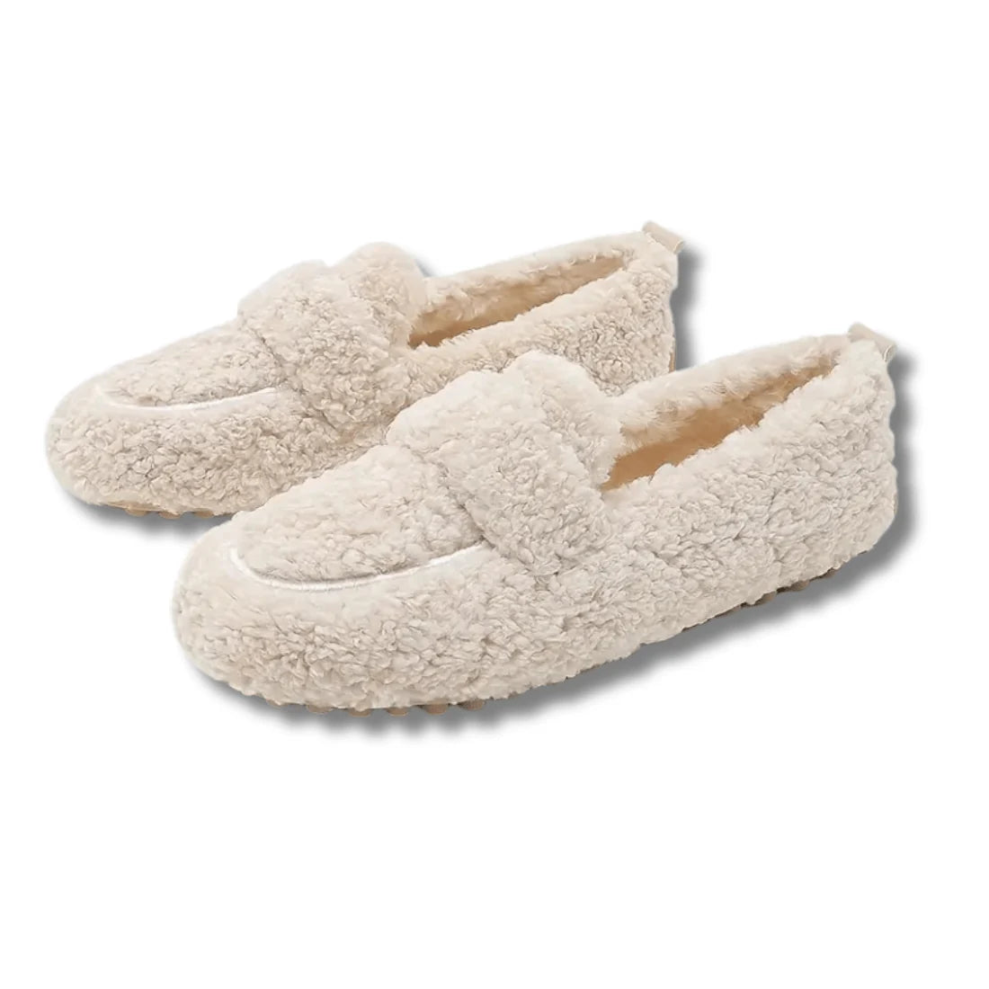 Slippers Plush Lining Non-Slip Rubber Sole Machine Washable