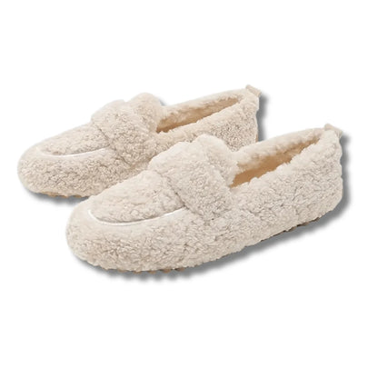 Slippers Plush Lining Non-Slip Rubber Sole Machine Washable