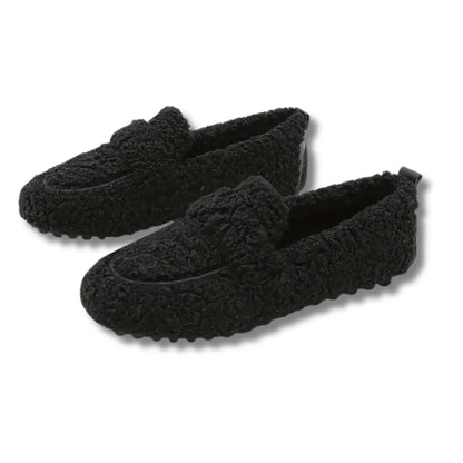 Slippers Plush Lining Non-Slip Rubber Sole Machine Washable