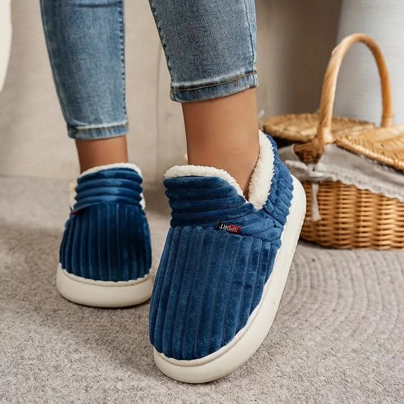 Slippers Vegan Fleece Lined Non-Slip Sole Machine Washable