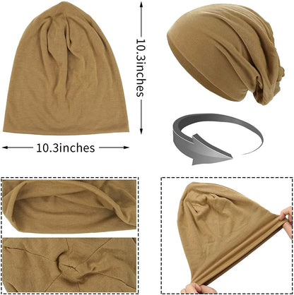 Slouch Beanie Cotton Blend Breathable Relaxed Fit