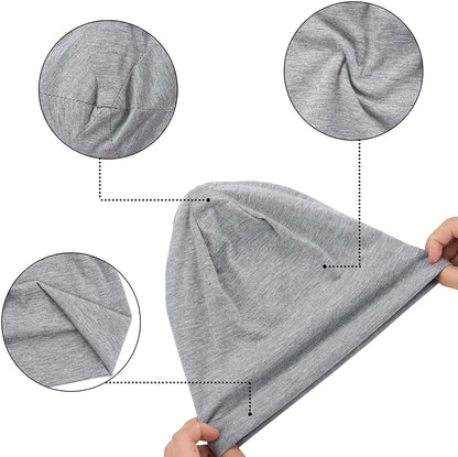 Slouch Beanie Cotton Blend Breathable Relaxed Fit