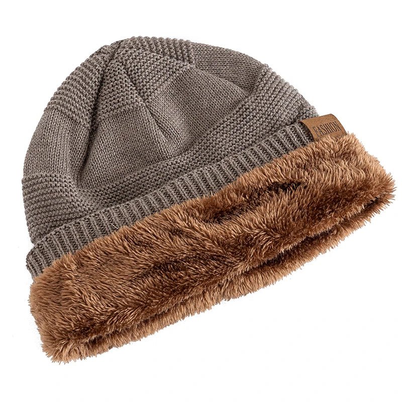 Slouchy Beanie Knitted Fleece-Lined Relaxed Fit