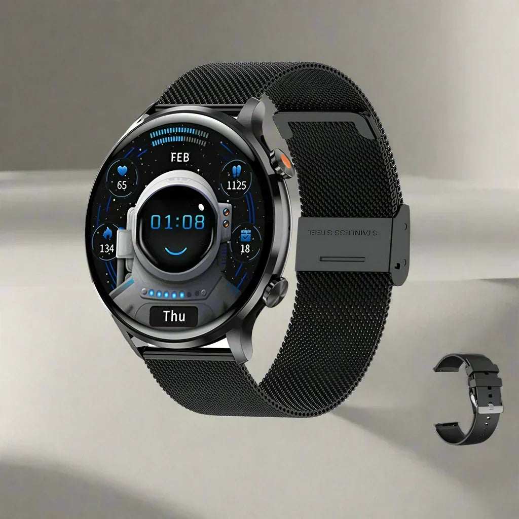 Smart Watch AMOLED Display Bluetooth Calling IP68 Water-Resistant