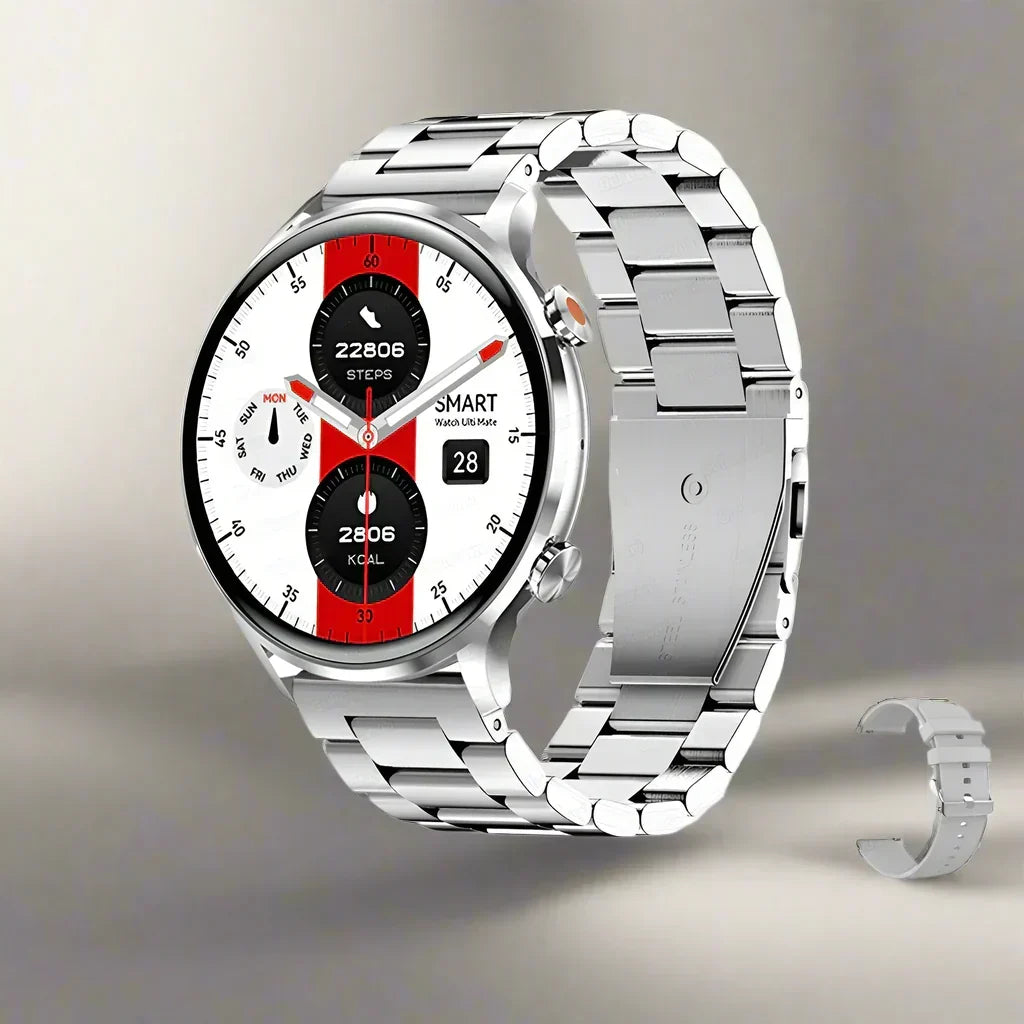 Smart Watch AMOLED Display Bluetooth Calling IP68 Water-Resistant
