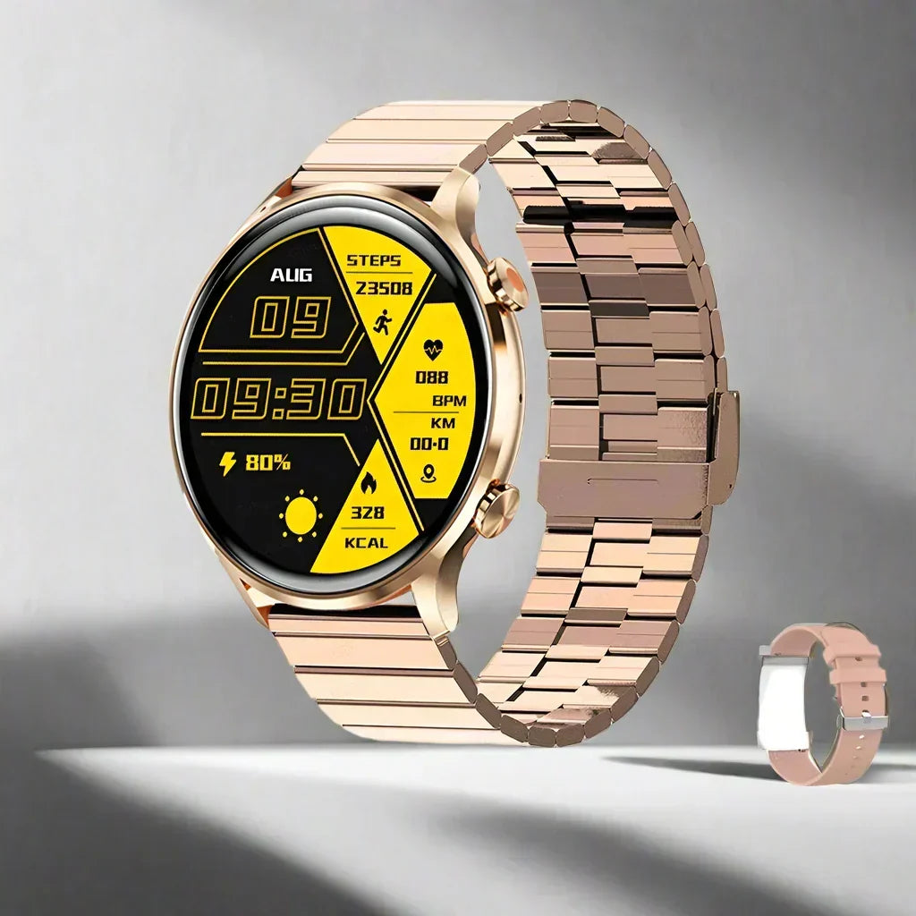 Smart Watch AMOLED Display Bluetooth Calling IP68 Water-Resistant