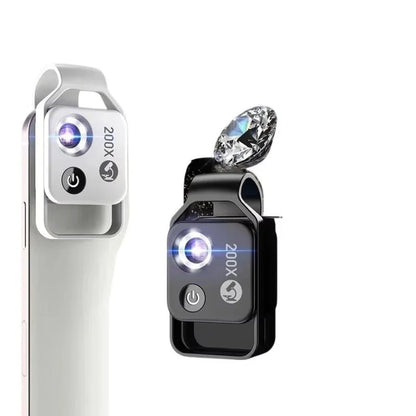 Smartphone Microscope Lens 200x Clip-On Optical Glass