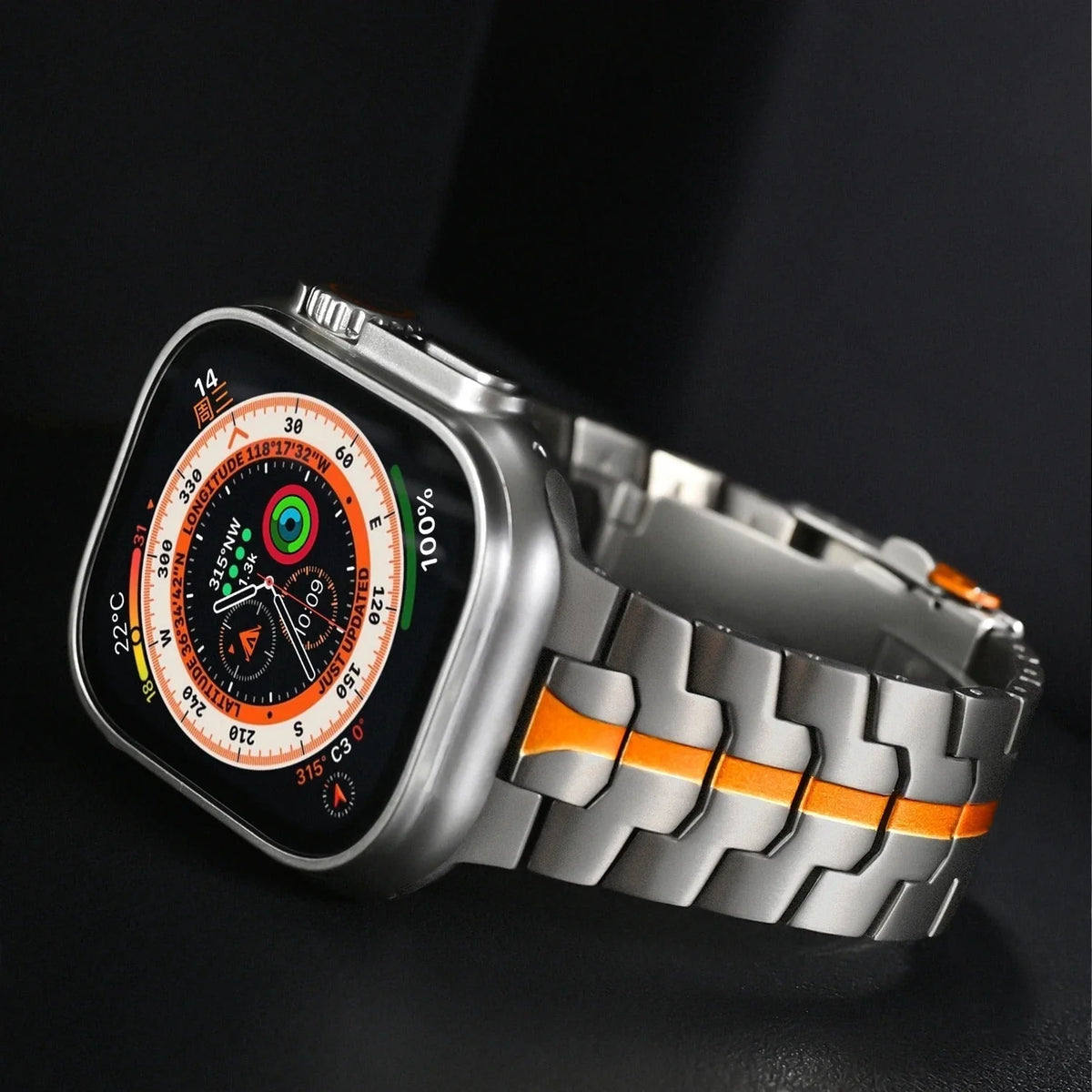 Smartwatch Band Titanium Quick-Release Hypoallergenic Clasp