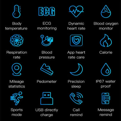 Smartwatch ECG Heart Rate & Blood Pressure Monitoring