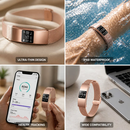 Smartwatch Ultra-Thin IPX8 Activity Tracking