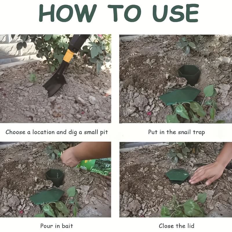Snail & Slug Trap Reusable Chemical-Free Weather-Resistant