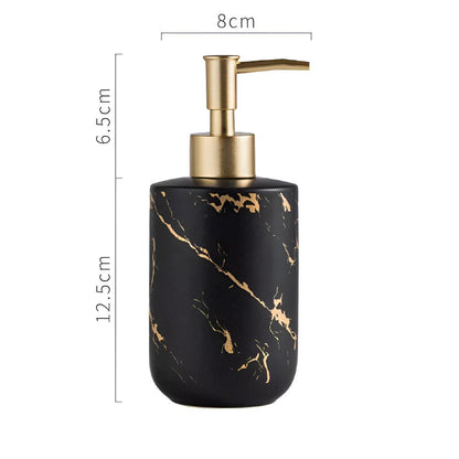 Soap Dispenser Ceramic Marble Gold Veins 400 ml