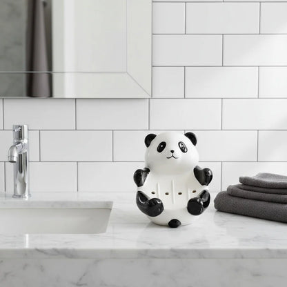 Soap Dispenser Ceramic Panda-Shaped Design