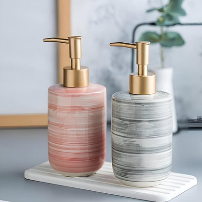 Soap Dispenser Ceramic Textured Chip-Resistant 350ml
