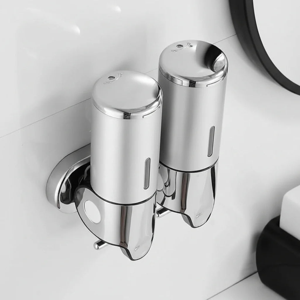 Soap Dispenser Wall-Mounted Stainless Steel 16.9 fl oz Capacity