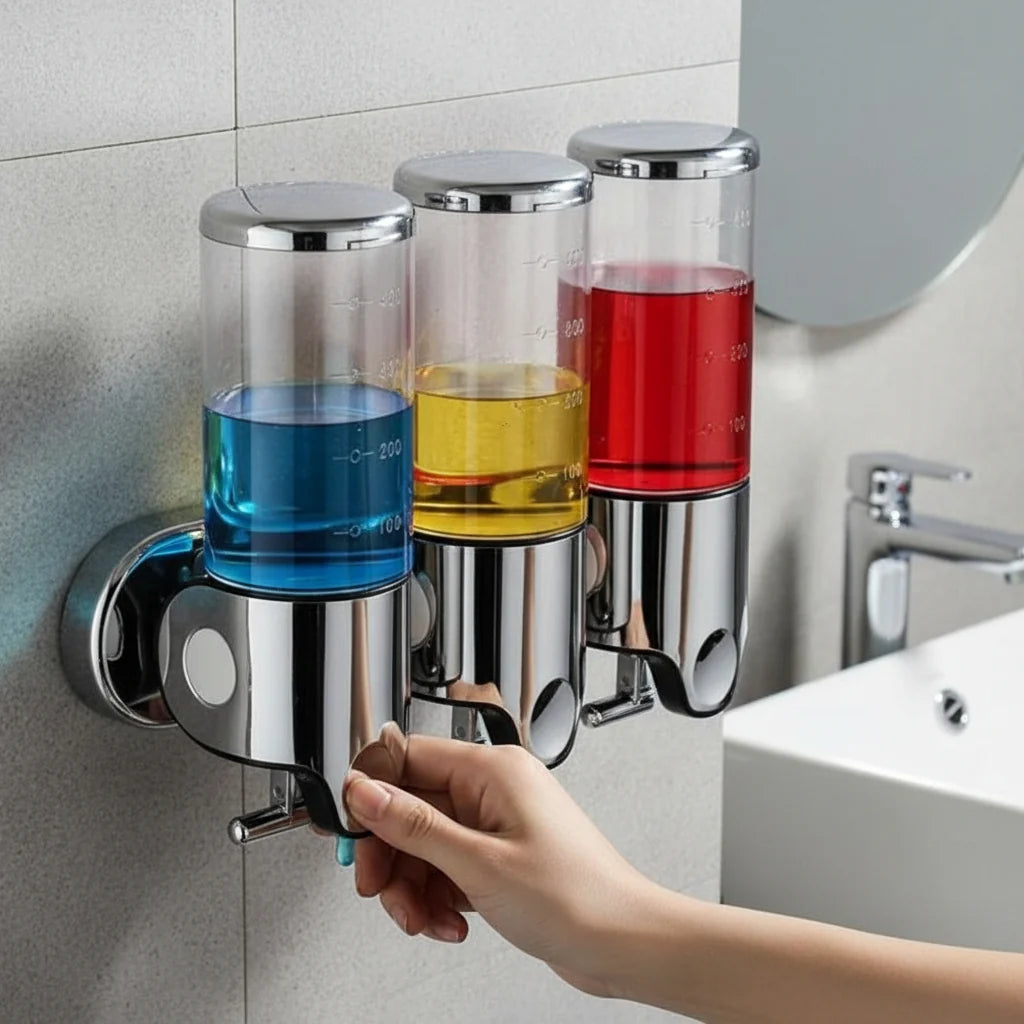 Soap Dispenser Wall-Mounted Stainless Steel 16.9 fl oz Capacity