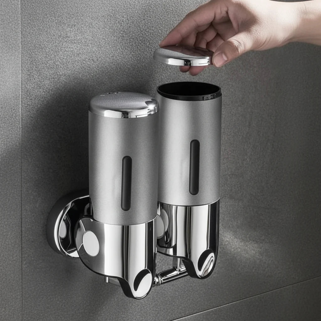 Soap Dispenser Wall-Mounted Stainless Steel 16.9 fl oz Capacity
