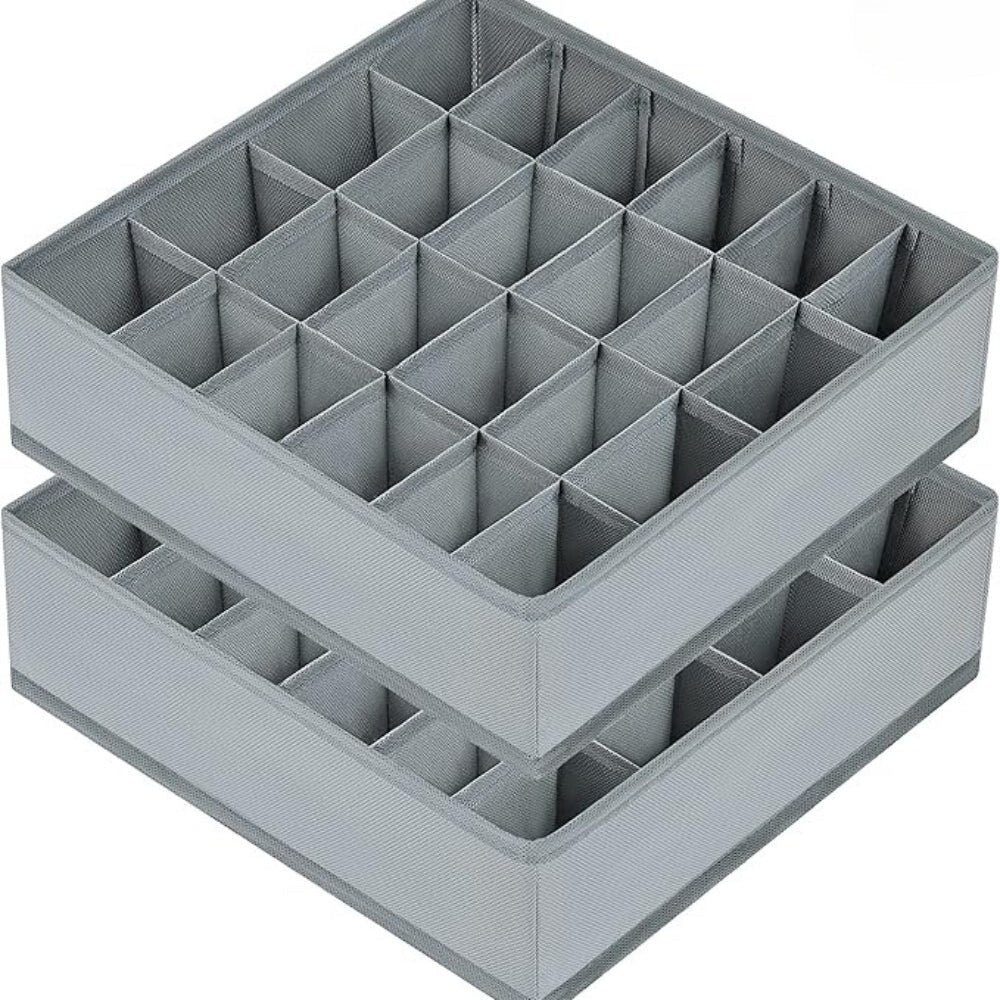 Sock & Underwear Organizer Foldable Space-Saving 24 Compartments