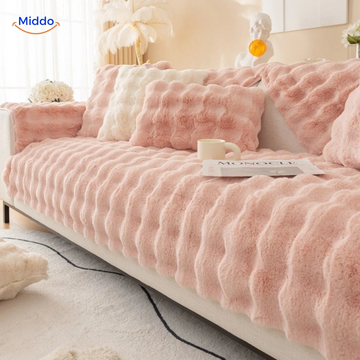 Sofa & Armchair Cover Plush Non-Slip Scratch-Resistant