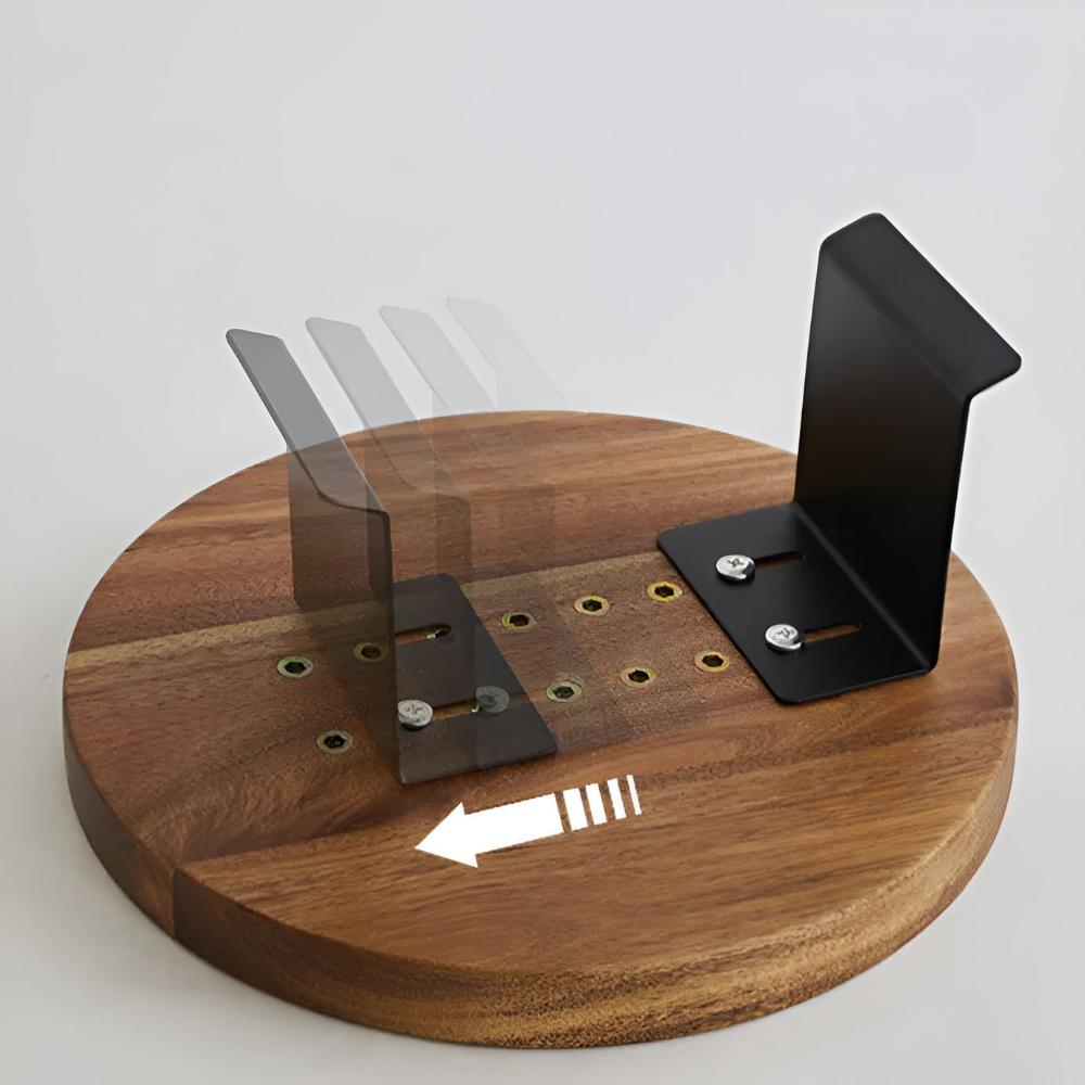 Sofa Armrest Tray Solid Wood Walnut Adjustable Clip-On