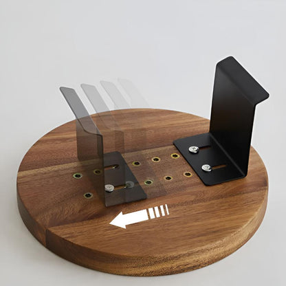 Sofa Armrest Tray Solid Wood Walnut Adjustable Clip-On