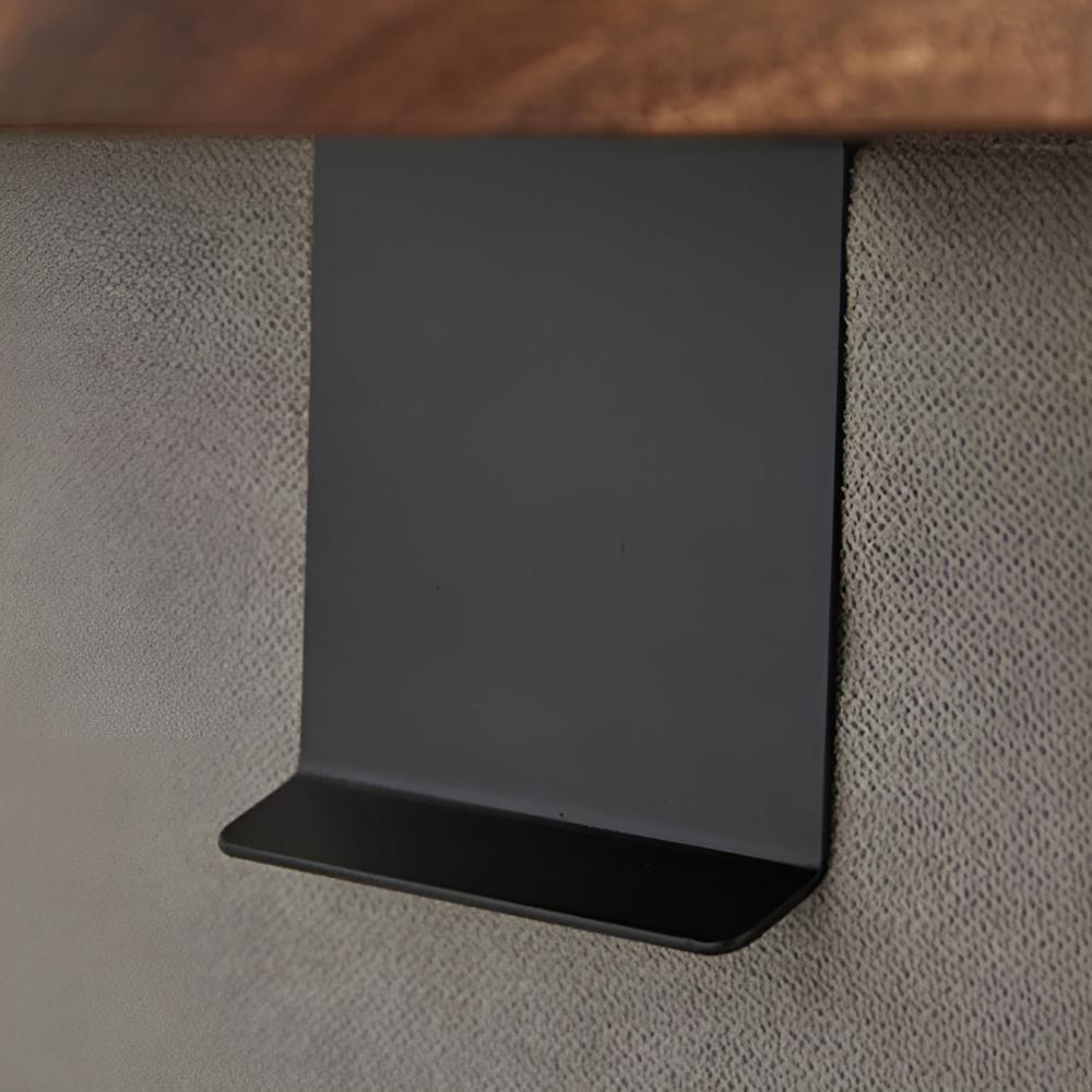 Sofa Armrest Tray Solid Wood Walnut Adjustable Clip-On